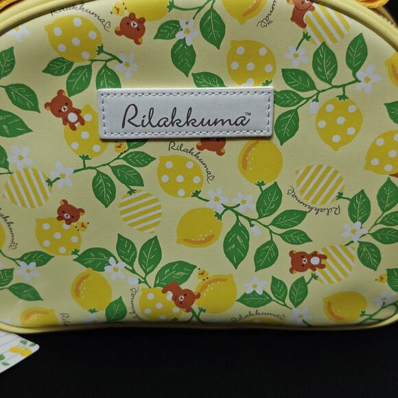 San-X Rilakkuma Bear Lemon Purse Crossbody Pouch Bag with Strap Yellow Green NWT - Picture 2 of 10